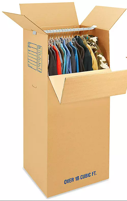 Garment Box 24" x 22" x 60" w/ 24" Bar