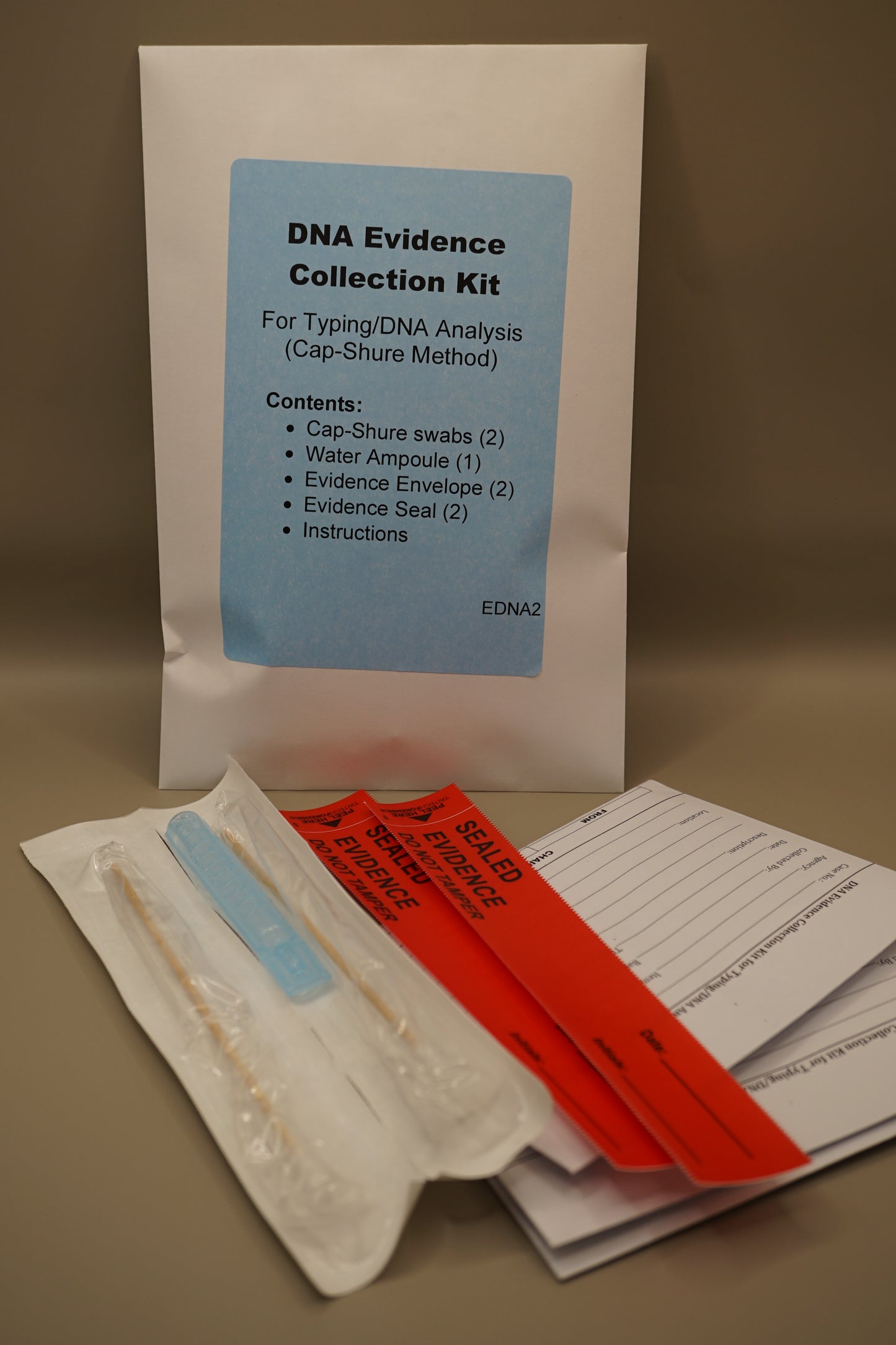 DNA Evidence Collection Kit for Typing/DNA Analysis (Cap-Shure Method)